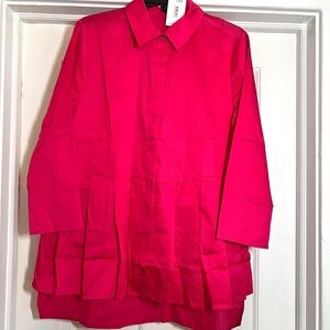 Harshman Vibrant Pink Long Sleeve Shirt medium